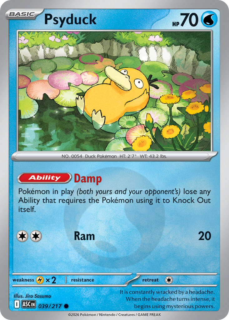 Psyduck Reverse 039/217 Ascended Heroes Pokémon Card