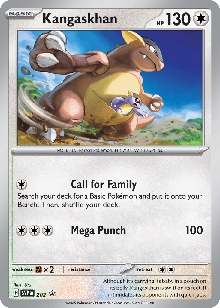 Kangaskhan Holo 202/225 SVP Black Star Promos Pokémon Card