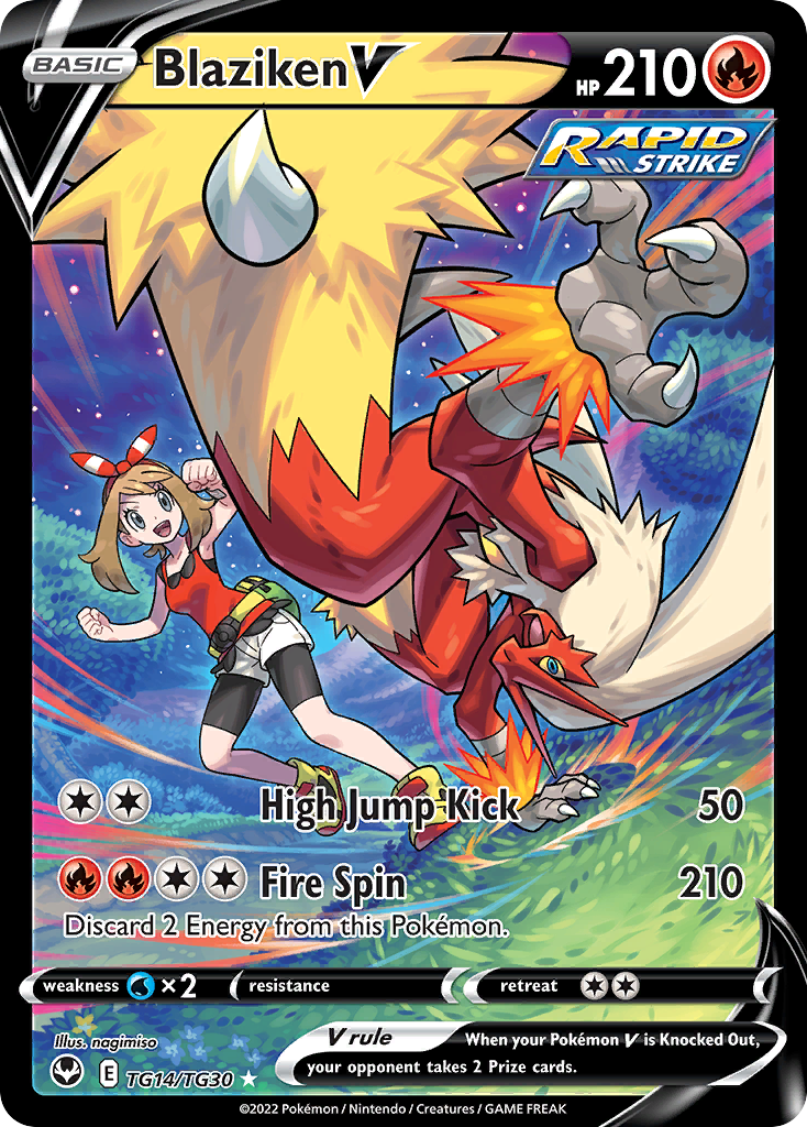 Blaziken V Holo 014/30 Silver Tempest Trainer Gallery Pokémon Card