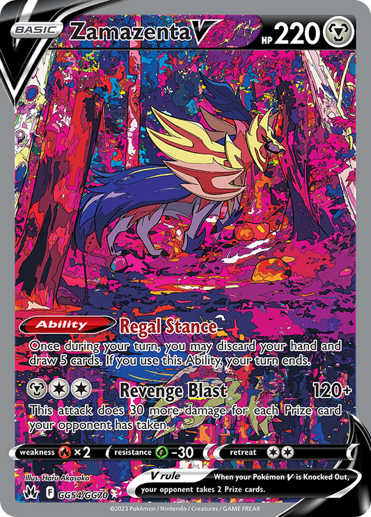 Zamazenta V Holo 054/70 Crown Zenith Galarian Gallery Pokémon Card