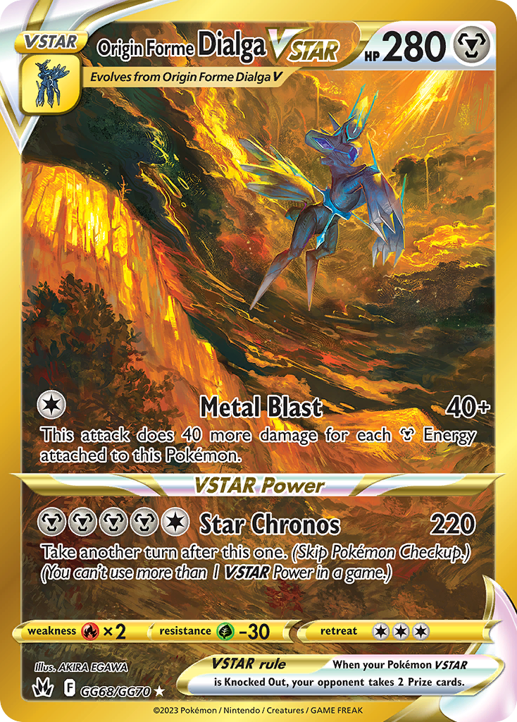 Origin Forme Dialga VSTAR Holo 068/70 Crown Zenith Galarian Gallery Pokémon Card