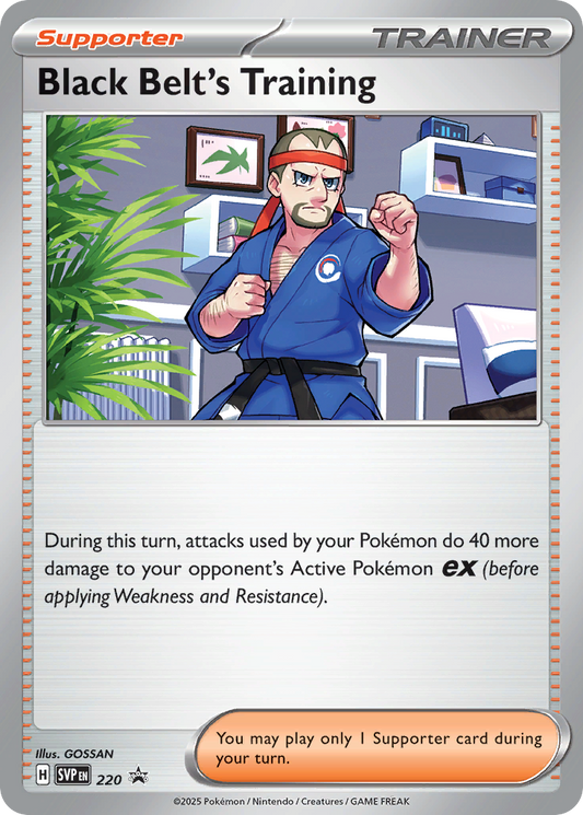 Black Belt's Training Normal 220/225 SVP Black Star Promos Pokémon Card