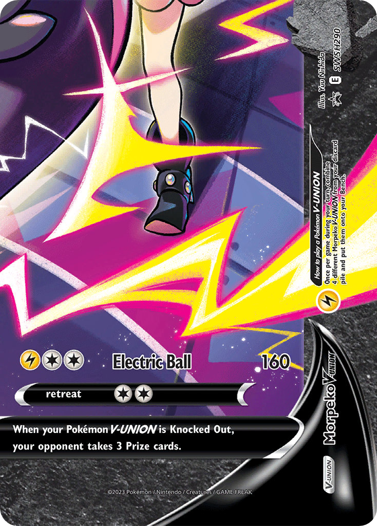 Morpeko V-UNION Holo WH290/307 SWSH Black Star Promos Pokémon Card