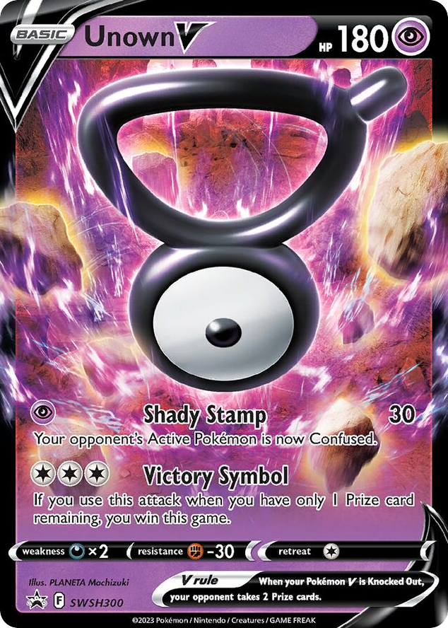 Unown V Holo WH300/307 SWSH Black Star Promos Pokémon Card