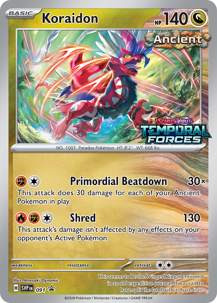 Koraidon Holofoil 091/225 SVP Black Star Promos Pokémon Card