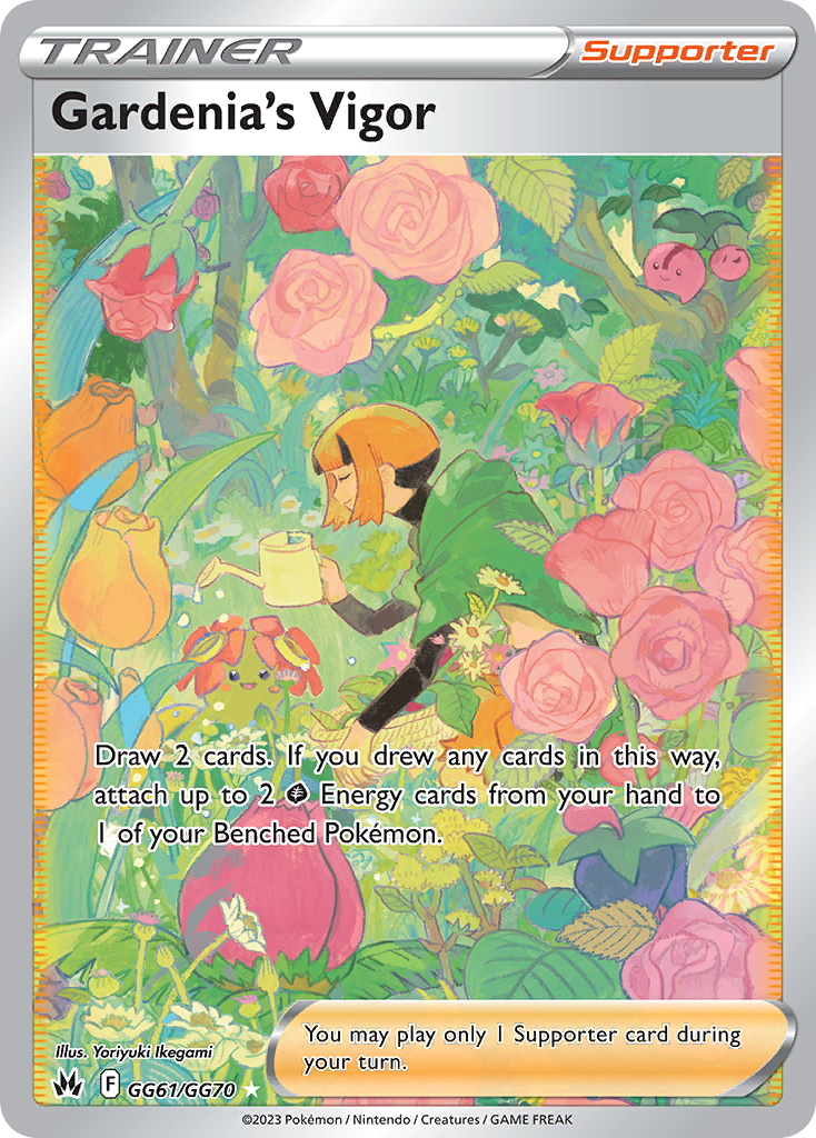 Gardenia's Vigor Holo 061/70 Crown Zenith Galarian Gallery Pokémon Card