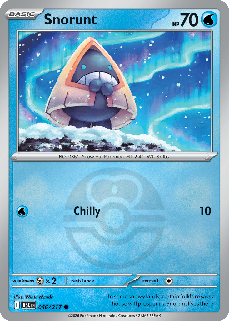 Snorunt Reverse 046/217 Ascended Heroes Pokémon Card