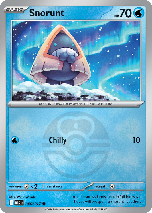Snorunt Reverse 046/217 Ascended Heroes Pokémon Card