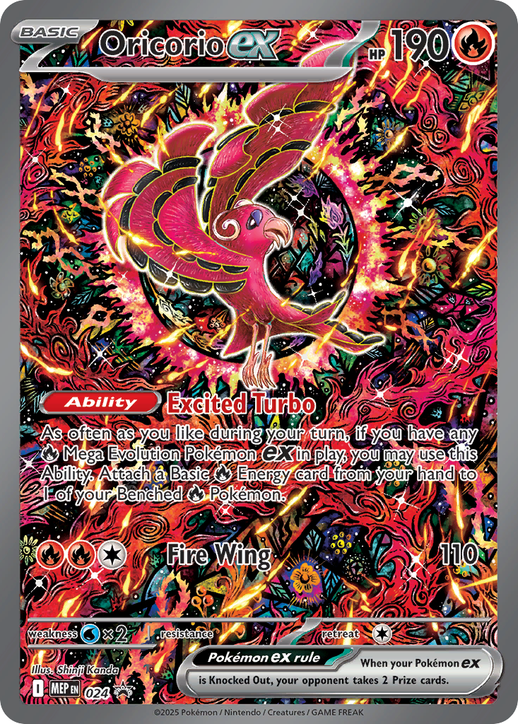 Oricorio ex Holo 024/0 MEP Black Star Promos Pokémon Card