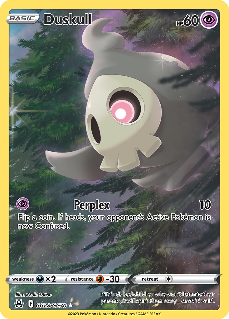 Duskull Holo 028/70 Crown Zenith Galarian Gallery Pokémon Card