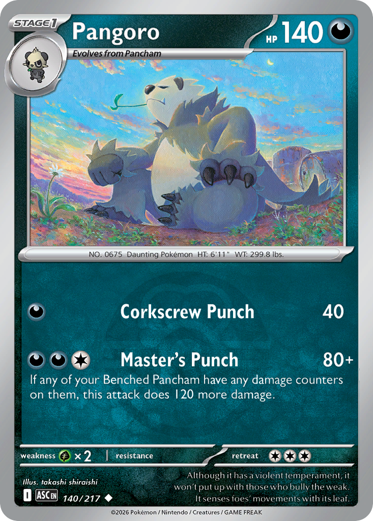 Pangoro Reverse 140/217 Ascended Heroes Pokémon Card