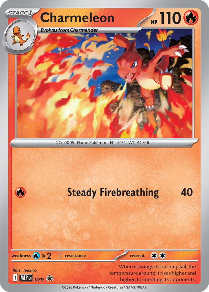 Charmeleon Holo 079/0 MEP Black Star Promos Pokémon Card