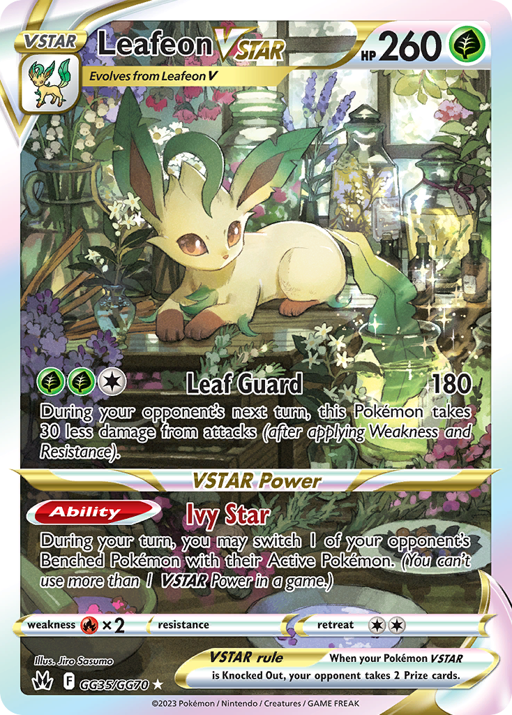 Leafeon VSTAR Holo 035/70 Crown Zenith Galarian Gallery Pokémon Card
