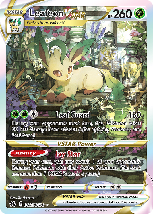 Leafeon VSTAR Holo 035/70 Crown Zenith Galarian Gallery Pokémon Card