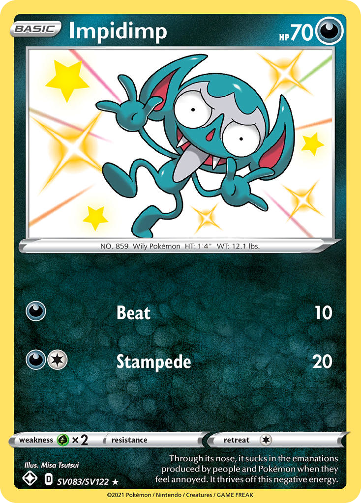 Impidimp Holo 083/122 Shining Fates Shiny Vault Pokémon Card