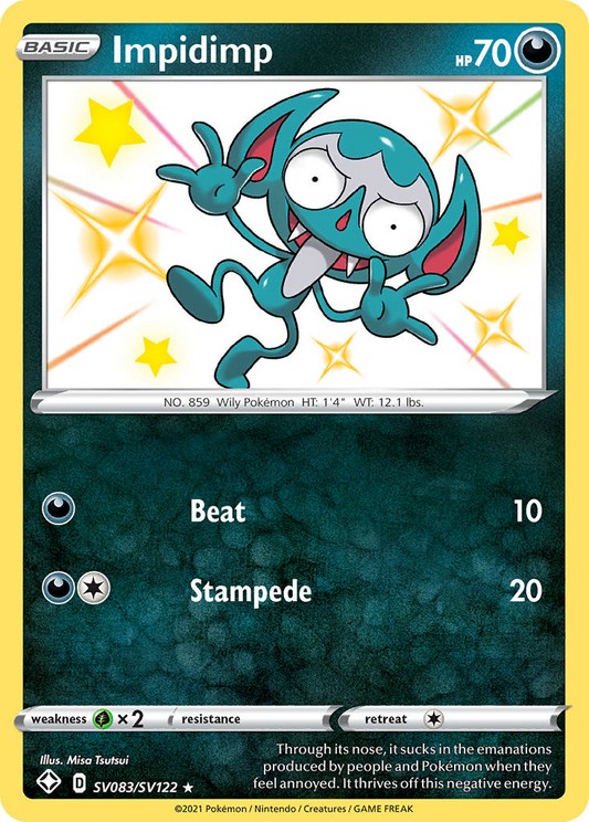 Impidimp Holo 083/122 Shining Fates Shiny Vault Pokémon Card