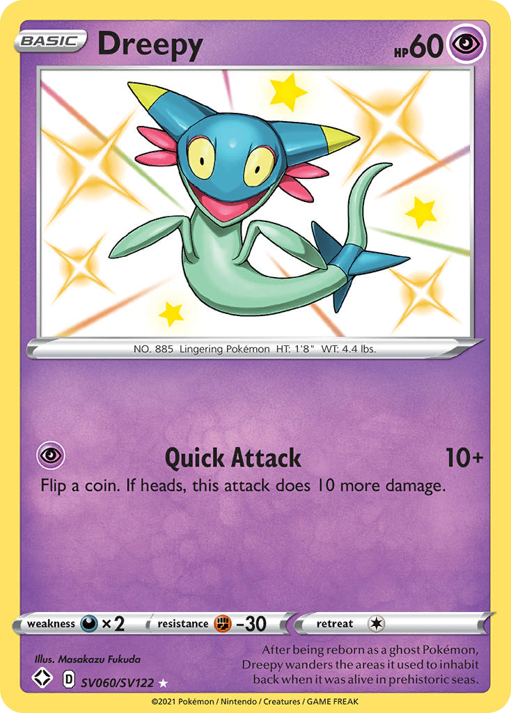 Dreepy Holo 060/122 Shining Fates Shiny Vault Pokémon Card