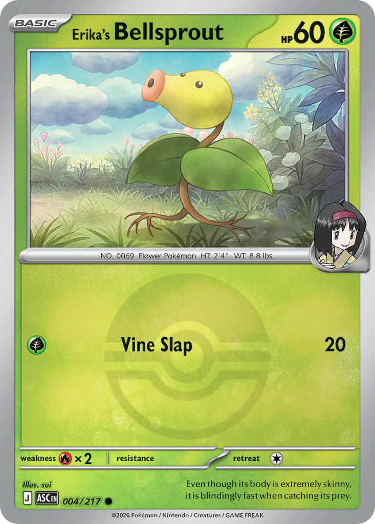 Erika's Bellsprout Reverse 004/217 Ascended Heroes Pokémon Card