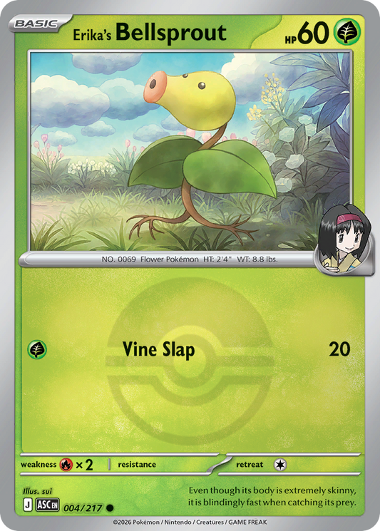 Erika's Bellsprout Reverse 004/217 Ascended Heroes Pokémon Card