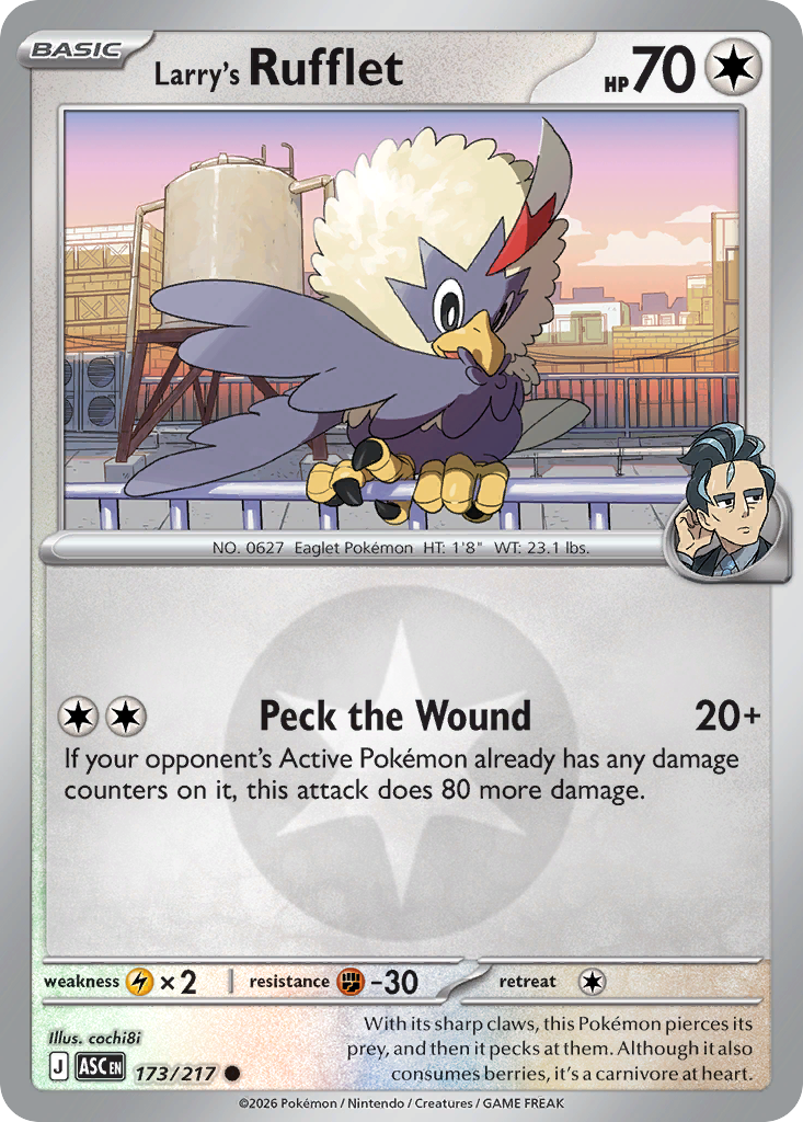 Larry's Rufflet Reverse 173/217 Ascended Heroes Pokémon Card