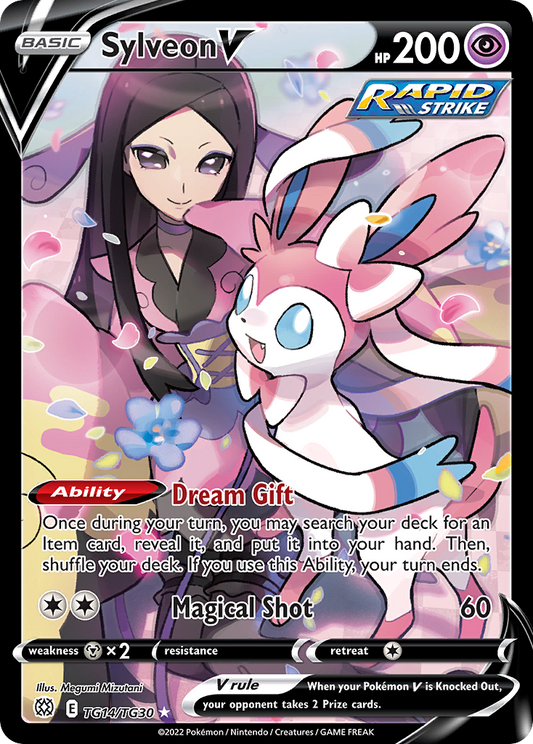 Sylveon V Holo 014/30 Brilliant Stars Trainer Gallery Pokémon Card