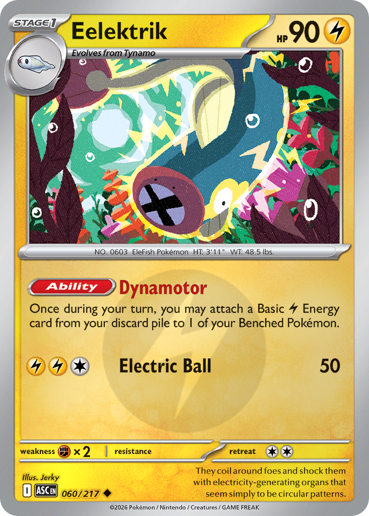 Eelektrik Reverse 060/217 Ascended Heroes Pokémon Card