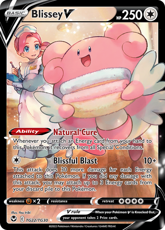 Blissey V Holo 022/30 Silver Tempest Trainer Gallery Pokémon Card