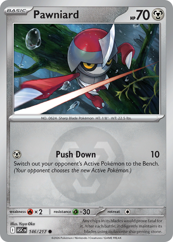 Pawniard Reverse 146/217 Ascended Heroes Pokémon Card