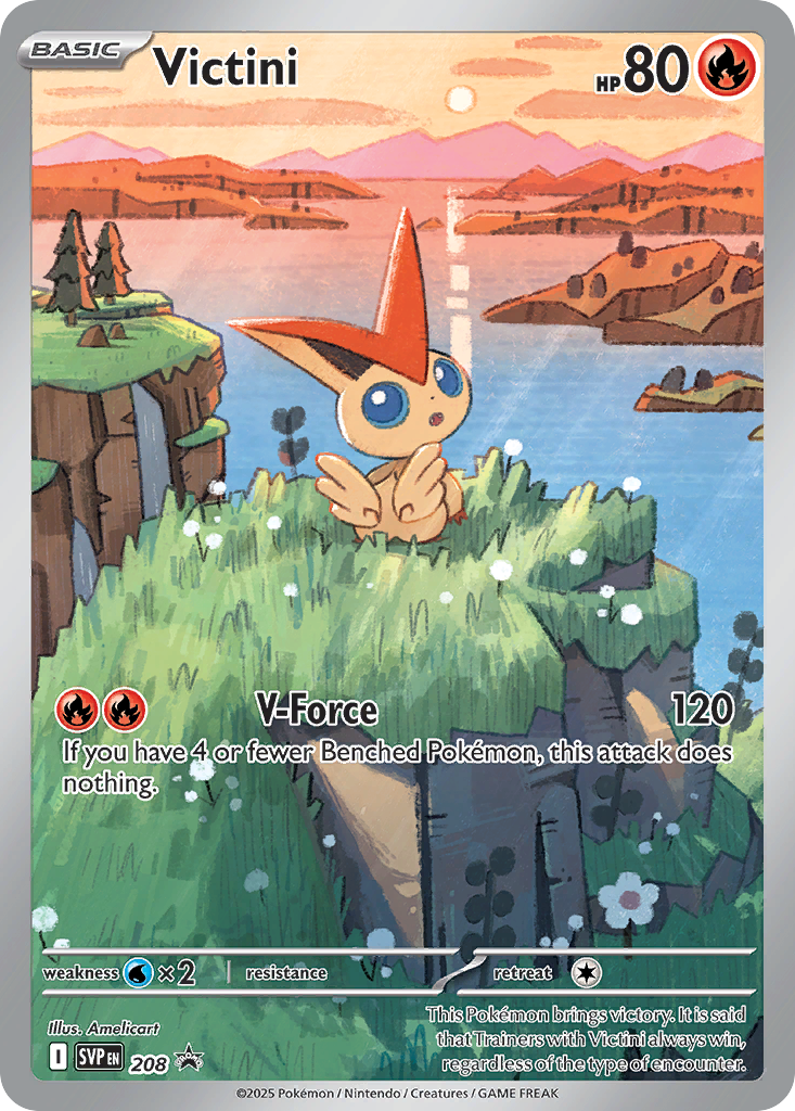 Victini Holo 208/225 SVP Black Star Promos Pokémon Card