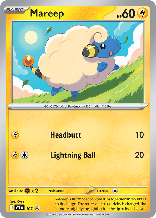 Mareep Normal 107/225 SVP Black Star Promos Pokémon Card