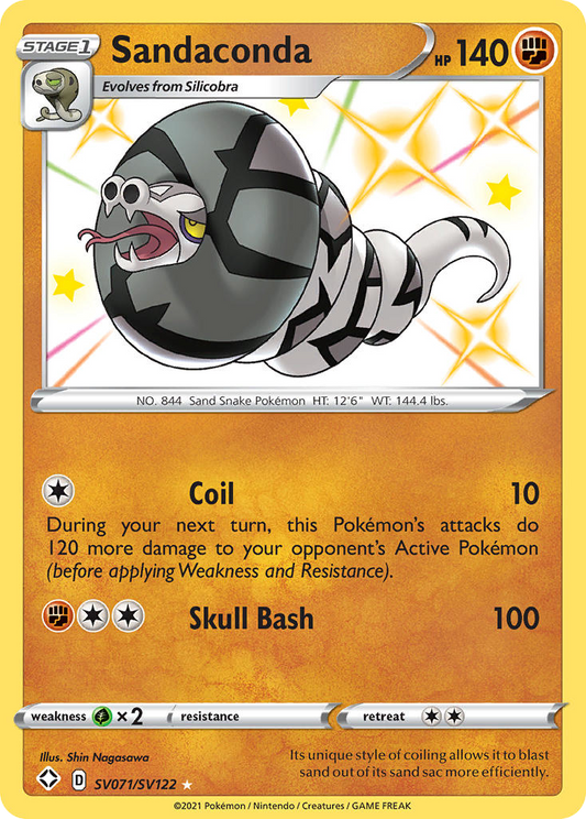 Sandaconda Holo 071/122 Shining Fates Shiny Vault Pokémon Card