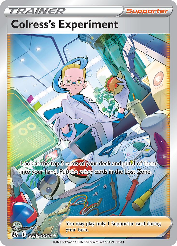 Colress's Experiment Holo 059/70 Crown Zenith Galarian Gallery Pokémon Card