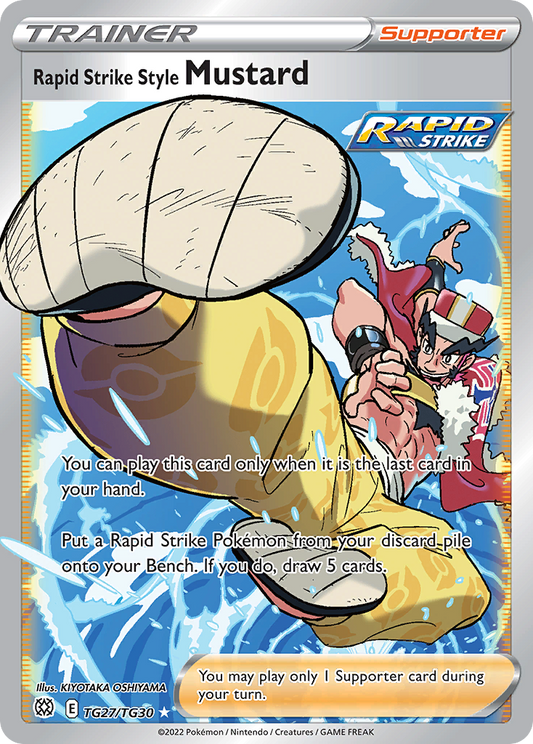 Rapid Strike Style Mustard Holo 027/30 Brilliant Stars Trainer Gallery Pokémon Card