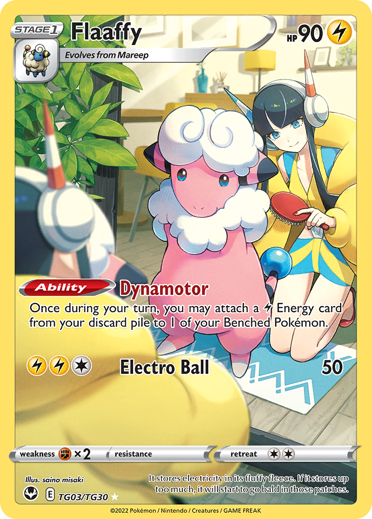 Flaaffy Holo 003/30 Silver Tempest Trainer Gallery Pokémon Card