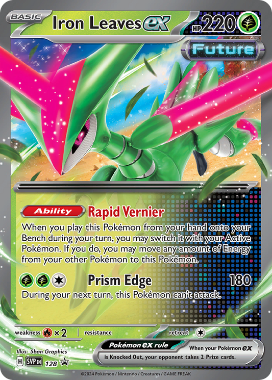 Iron Leaves ex Holo 128/225 SVP Black Star Promos Pokémon Card