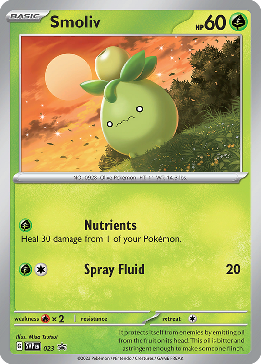 Smoliv Holo 023/225 SVP Black Star Promos Pokémon Card
