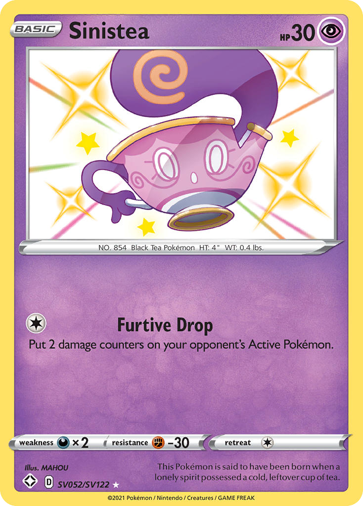 Sinistea Holo 052/122 Shining Fates Shiny Vault Pokémon Card