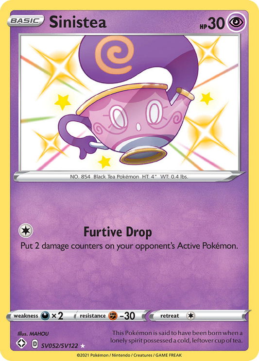 Sinistea Holo 052/122 Shining Fates Shiny Vault Pokémon Card