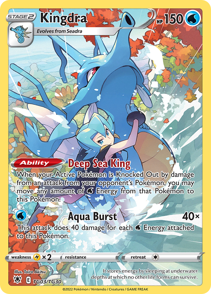 Kingdra Holo 003/30 Astral Radiance Trainer Gallery Pokémon Card
