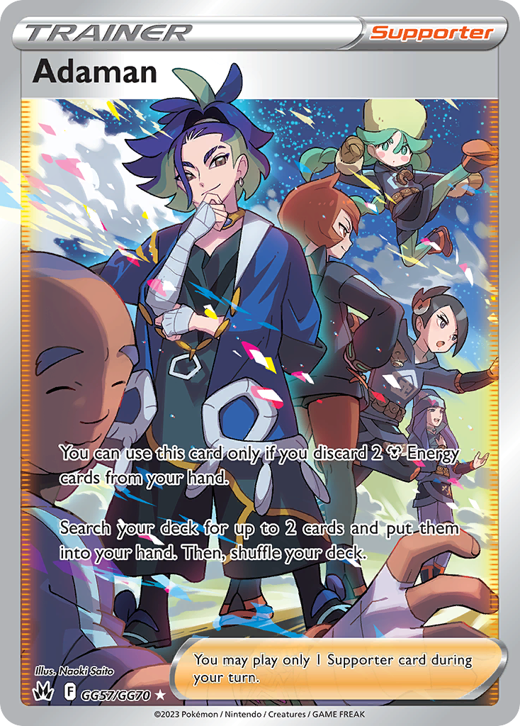 Adaman Holo 057/70 Crown Zenith Galarian Gallery Pokémon Card