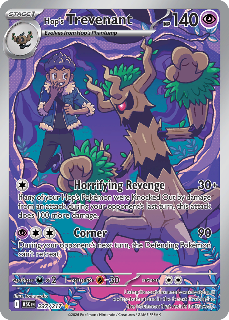 Hop's Trevenant Holofoil 237/217 Ascended Heroes Pokémon Card