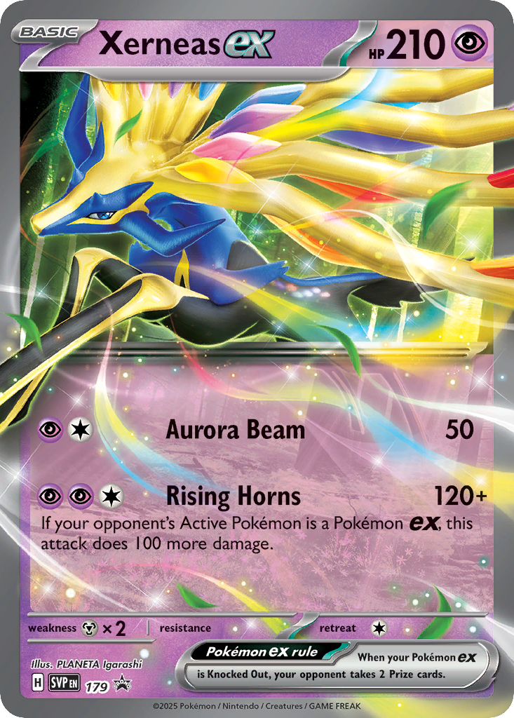 Xerneas ex Holofoil 179/225 SVP Black Star Promos Pokémon Card