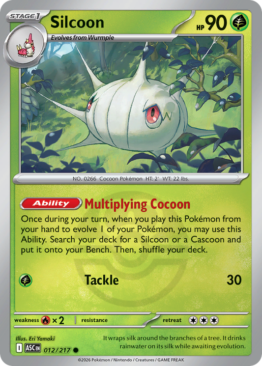 Silcoon Reverse 012/217 Ascended Heroes Pokémon Card