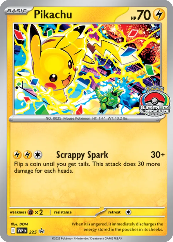 Pikachu Reverse Holo 225/225 SVP Black Star Promos Pokémon Card