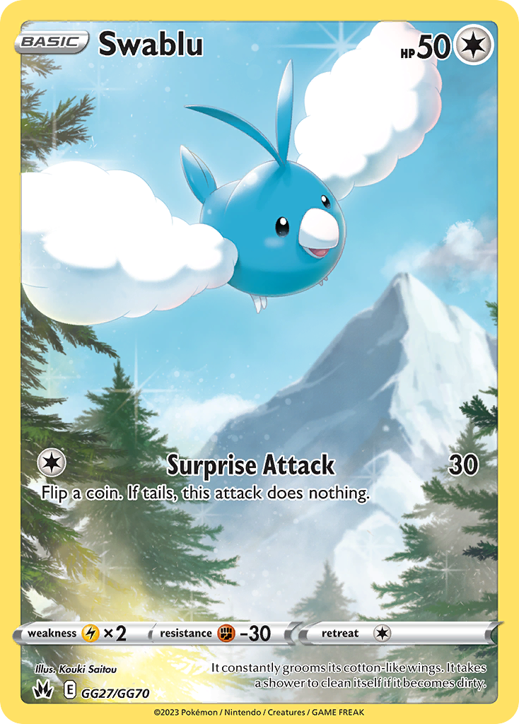 Swablu Holo 027/70 Crown Zenith Galarian Gallery Pokémon Card