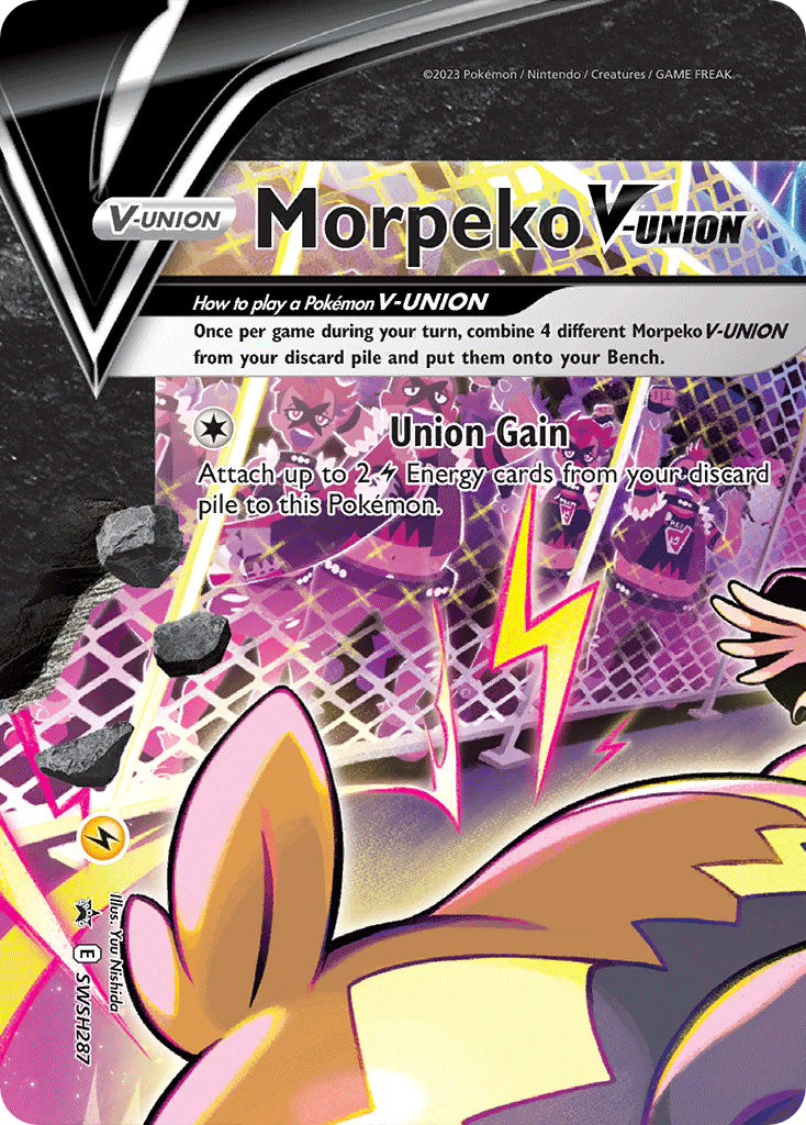 Morpeko V-UNION Holo WH287/307 SWSH Black Star Promos Pokémon Card
