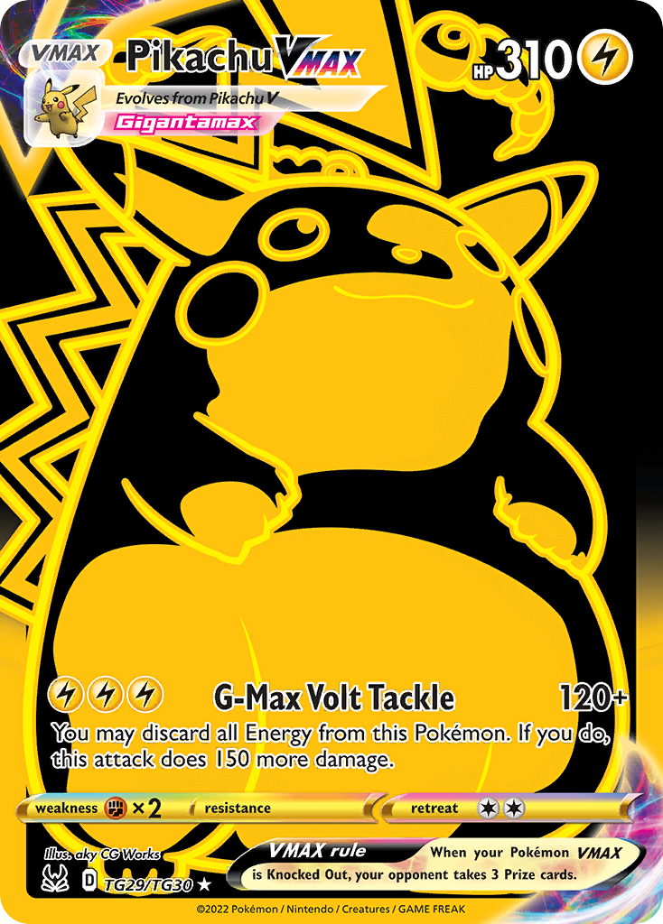 Pikachu VMAX Holo 029/30 Lost Origin Trainer Gallery Pokémon Card