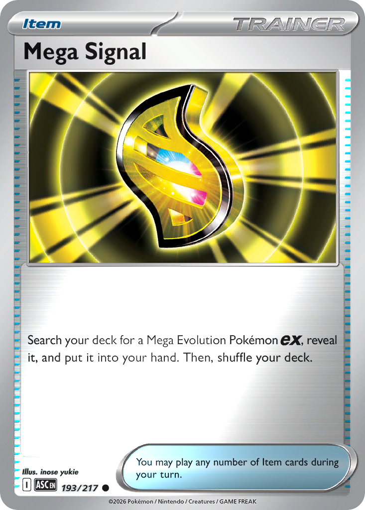 Mega Signal Reverse 193/217 Ascended Heroes Pokémon Card