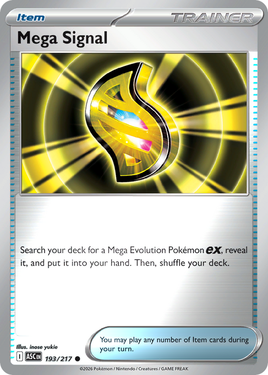 Mega Signal Reverse 193/217 Ascended Heroes Pokémon Card