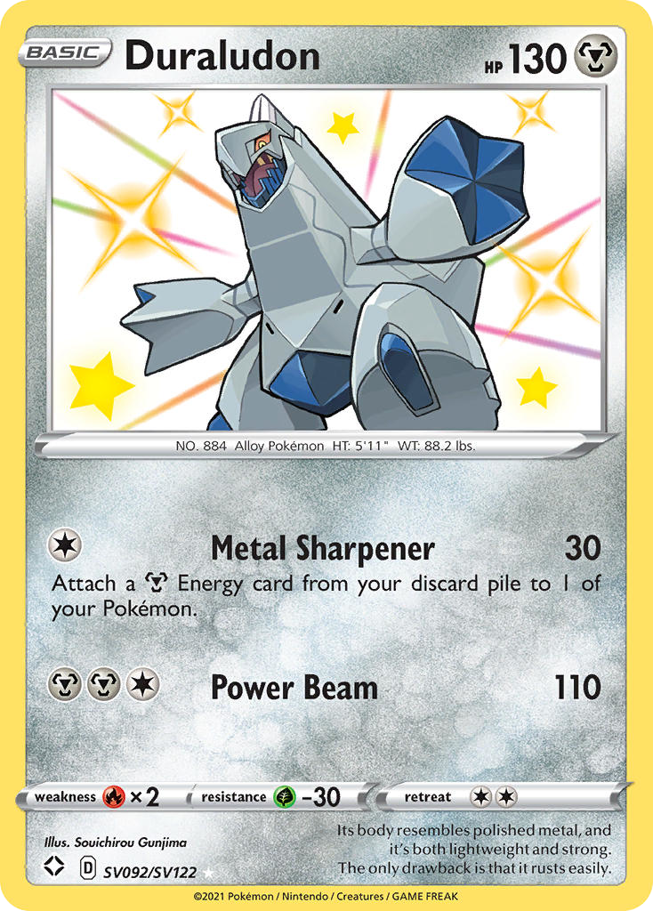 Duraludon Holo 092/122 Shining Fates Shiny Vault Pokémon Card